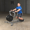 Seated row machine