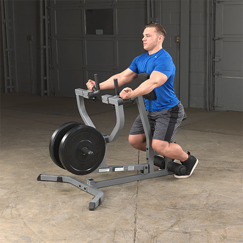 Seated row machine