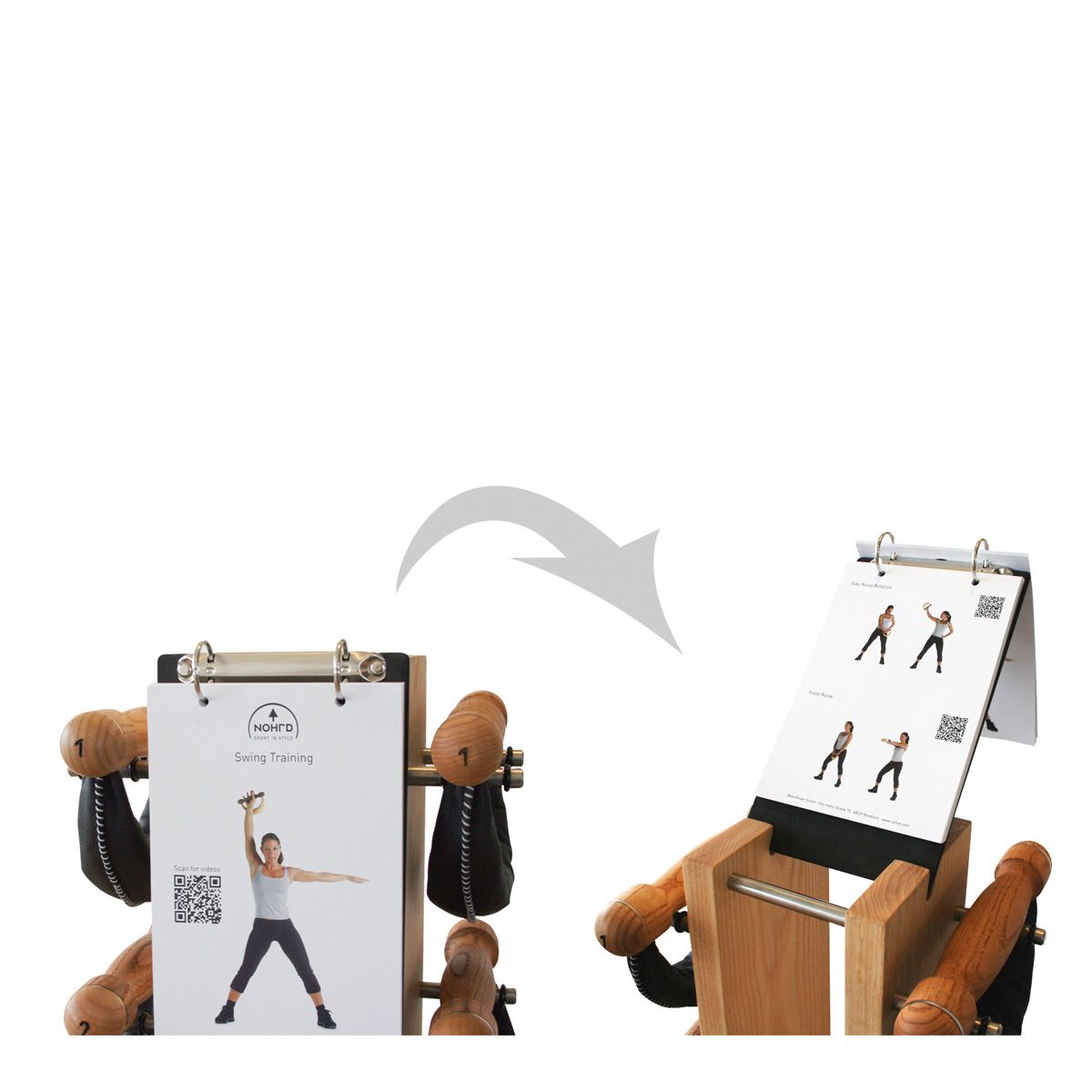 Tour frêne avec poids Club Sport Set 2,4,6,8 kg